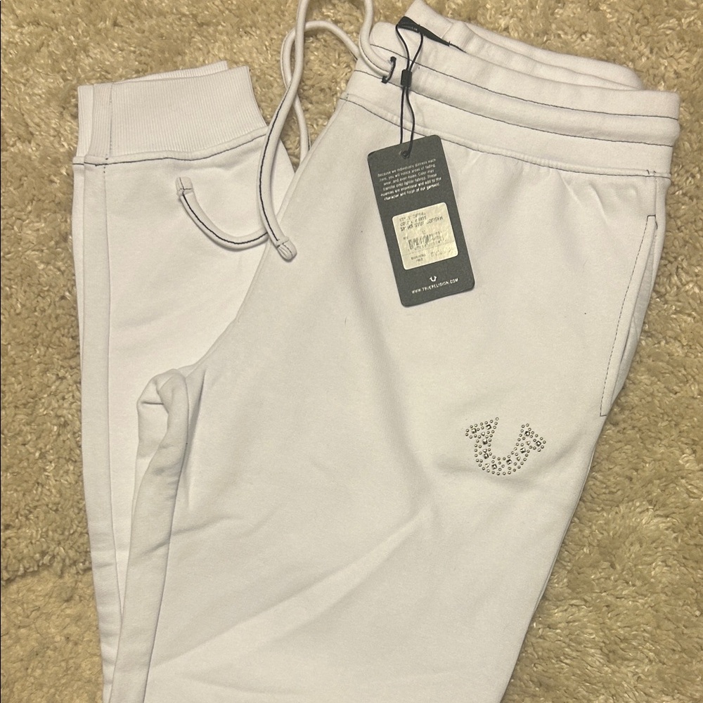 True Religion White Joggers